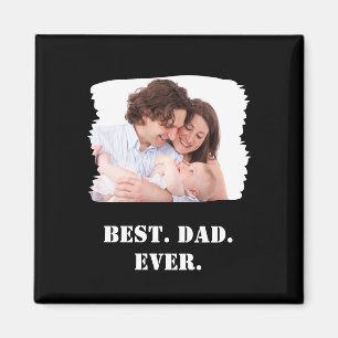 Benutzerdefiniertes Familienfoto Bester Papa Aller Magnet