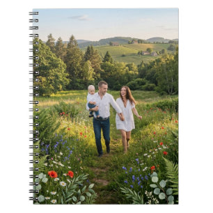 Benutzerdefiniertes Familienfoto Elegantes Spiraln Notizblock