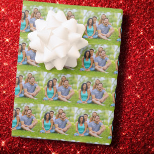 Benutzerdefiniertes Familienfoto Geschenkpapier
