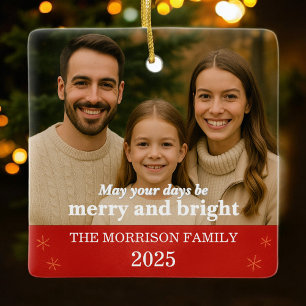 Benutzerdefiniertes Familienfoto Keramikornament