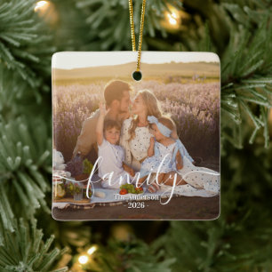 Benutzerdefiniertes Familienfoto - Personalisierte Keramikornament