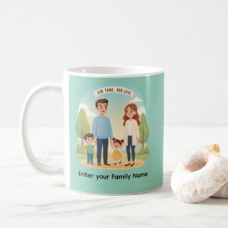Benutzerdefiniertes Familienporträt Unser Stamm Un Kaffeetasse