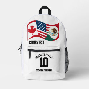 Benutzerdefiniertes Familiensoccer-Turnier-Shirt - Bedruckter Rucksack