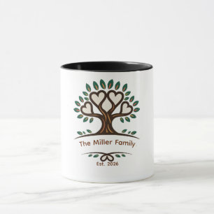 Benutzerdefiniertes Familientreffen Baum T-Shirt Tasse