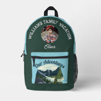 Benutzerdefiniertes Familienurlaubsfoto Bedruckter Rucksack