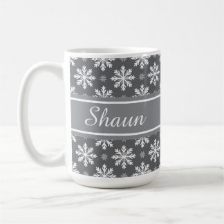 Benutzerdefiniertes Farb- und Namens-Schneeflocken Kaffeetasse