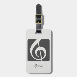 Benutzerdefiniertes Farbmusiksymbol - Treble Clef Gepäckanhänger
