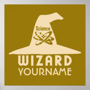 Benutzerdefiniertes Farbposter des Science Wizard Poster