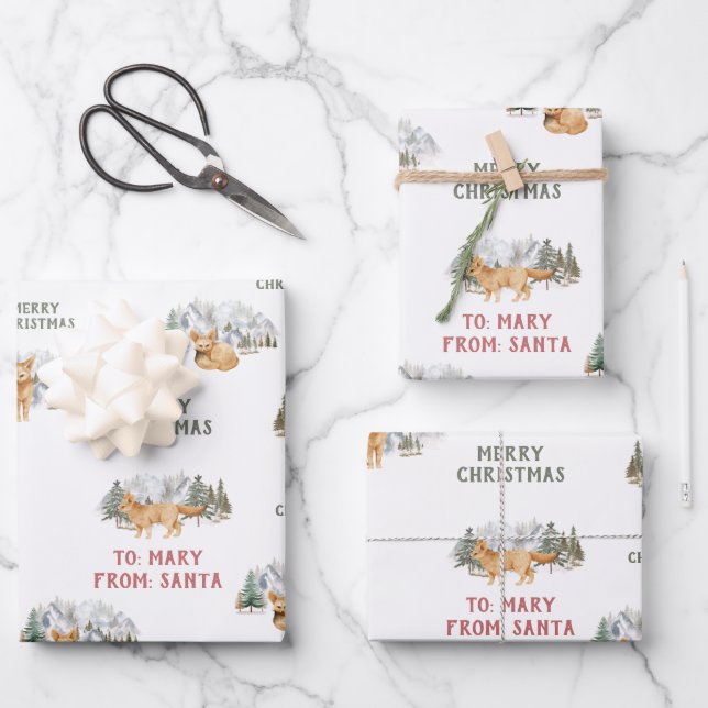 Benutzerdefiniertes Fennec Fox Geschenkpapier Set (Vorderseite)