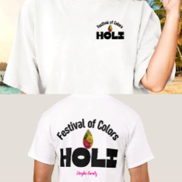 Benutzerdefiniertes Fest der Farben Holi Lichterfe T-Shirt
