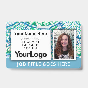 Benutzerdefiniertes Firmenfoto mit Namen für Mitar Ausweis