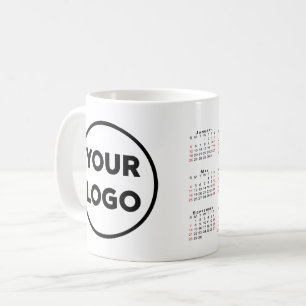 Benutzerdefiniertes Firmenlogo 2025 Kalender Kaffeetasse