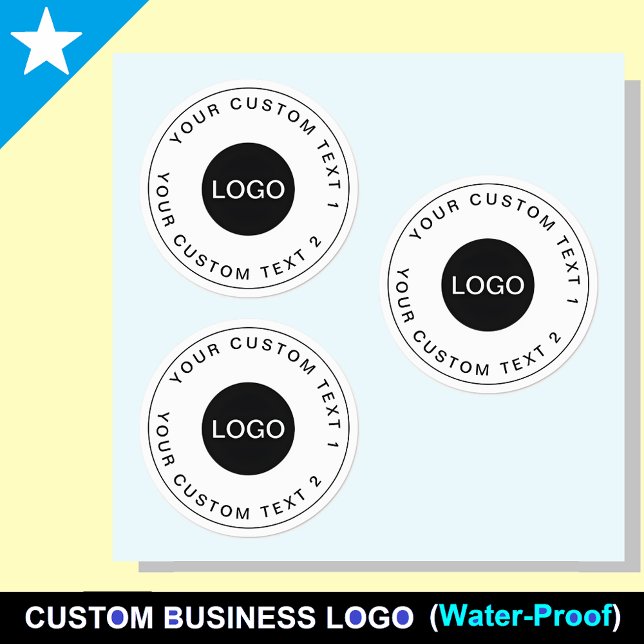 Benutzerdefiniertes Firmenlogo | 30 Wasserfeste Au Etiketten (Bulk Waterproof Stickers)