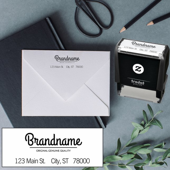 Benutzerdefiniertes Firmenlogo Adresse Permastempel (Custom Business Logo Return Address Stamp)