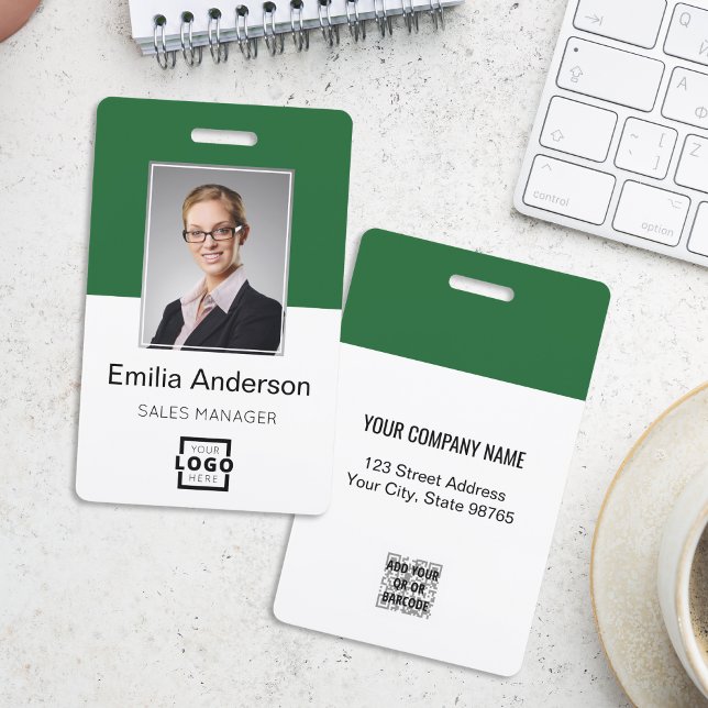 Benutzerdefiniertes Firmenlogo Bar-Code Mitarbeite Ausweis (Von Creator hochgeladen)