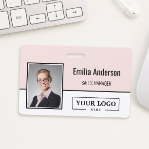Benutzerdefiniertes Firmenlogo Barcode Mitarbeiter Ausweis