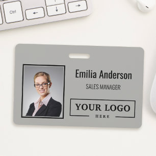 Benutzerdefiniertes Firmenlogo Barcode Mitarbeiter Ausweis