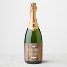 Benutzerdefiniertes Firmenlogo Champagner Etikett