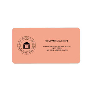 Benutzerdefiniertes Firmenlogo Firmenname Adressaufkleber