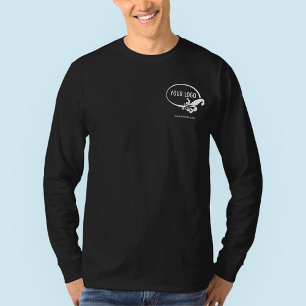 Benutzerdefiniertes Firmenlogo für das Black Long  T-Shirt