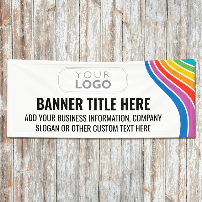 Benutzerdefiniertes Firmenlogo für Rainbow-Wave Banner (Von Creator hochgeladen)