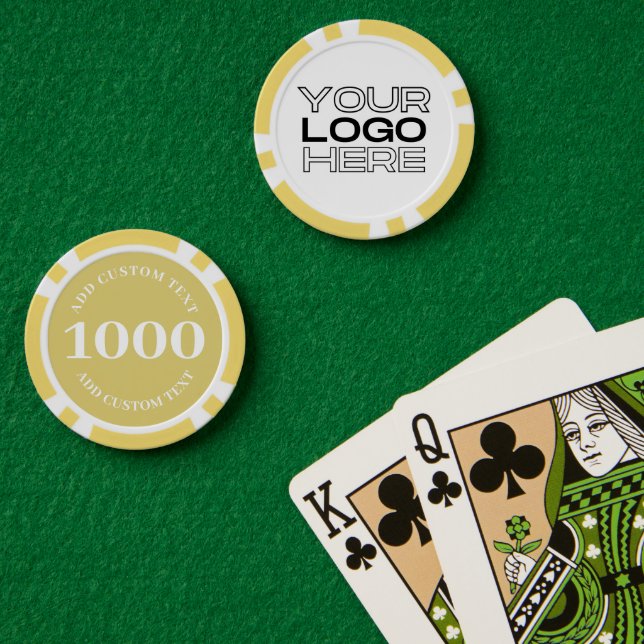 Benutzerdefiniertes Firmenlogo Gelbes 1000-Wertesp Pokerchips (Pokertisch (doppelt))