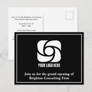 Benutzerdefiniertes Firmenlogo Geschäft Großeröffn Postkarte