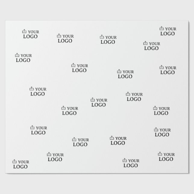 Benutzerdefiniertes Firmenlogo  Geschenkpapier (Flach)