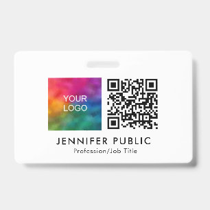 Benutzerdefiniertes Firmenlogo hier QR-Muster Ausweis