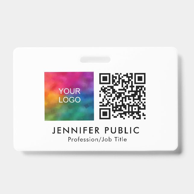 Benutzerdefiniertes Firmenlogo hier QR-Muster Ausweis (Vorderseite)