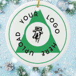 Benutzerdefiniertes Firmenlogo Keramik Ornament<br><div class="desc">Lassen Sie sich von unserem individuellen Keramik-Ornament verwöhnen. Dieses Dekor, das auf neue Geschäftsinhaber und kleine Unternehmen zugeschnitten ist, ermöglicht es Ihnen, Ihr kreisförmiges Firmenlogo hochzuladen und es zu einem einzigartigen festlichen Sake zu machen. Egal ob Sie ein erfolgreiches Jahr feiern oder Kunden und Partnern den Feiertagsjubiläum bieten - dieses...</div>