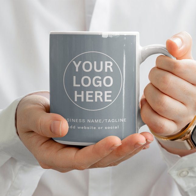 Benutzerdefiniertes Firmenlogo l Werbeduft Blau Kaffeetasse (Von Creator hochgeladen)