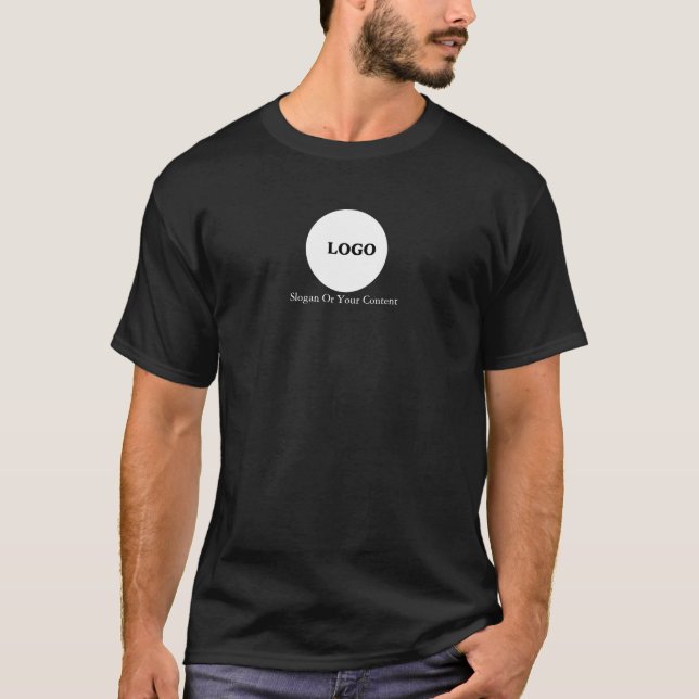 Benutzerdefiniertes Firmenlogo - Logo und Slogan h T-Shirt (Vorderseite)