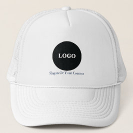 Benutzerdefiniertes Firmenlogo - Logo und Slogan h Truckerkappe