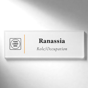 Benutzerdefiniertes Firmenlogo Magnetisches Namens Namenschild