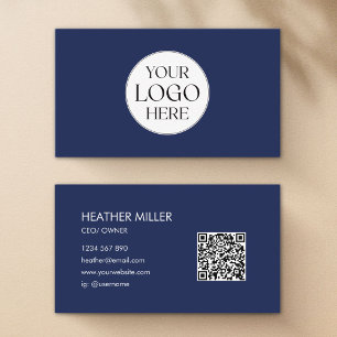 Benutzerdefiniertes Firmenlogo Minimalistischer QR Visitenkarte