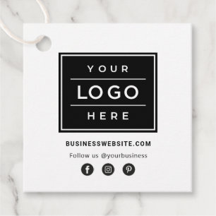 Benutzerdefiniertes Firmenlogo mit Social Media-Ic Geschenkanhänger