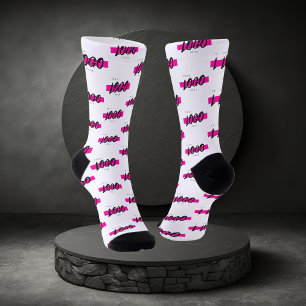 Benutzerdefiniertes Firmenlogo-Muster für Werbezwe Socken