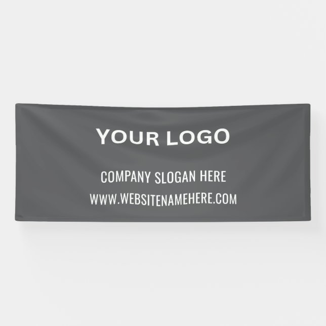 Benutzerdefiniertes Firmenlogo | Name und Slogan Banner (Horizontal)