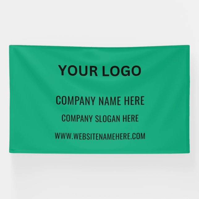 Benutzerdefiniertes Firmenlogo | Name und Slogan Banner (Horizontal)