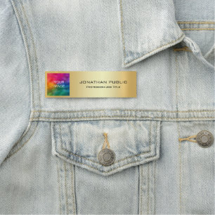 Benutzerdefiniertes Firmenlogo oder Foto stilvoll  Namensschild