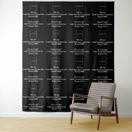 Benutzerdefiniertes Firmenlogo Schwarz, weißes, ei Wandteppich