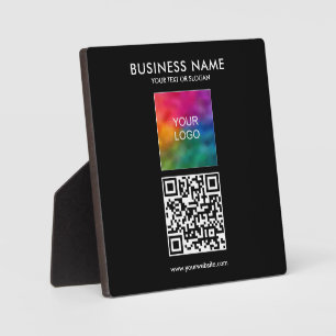 Benutzerdefiniertes Firmenlogo Slogan QR-Code-Plat Fotoplatte