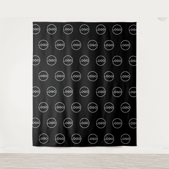 Benutzerdefiniertes Firmenlogo Step-and-Repeat Wandteppich (Vorderseite)