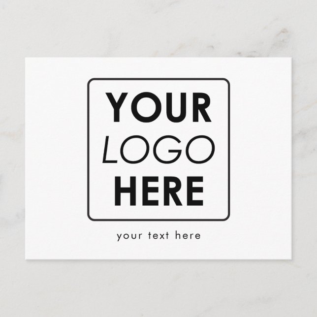 Benutzerdefiniertes Firmenlogo und Beruflicher Tex Feiertagspostkarte (Vorderseite)