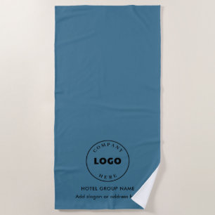 Benutzerdefiniertes Firmenlogo und Hotelname hinzu Strandtuch