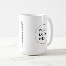 Benutzerdefiniertes Firmenlogo und Name auf einer  Kaffeetasse