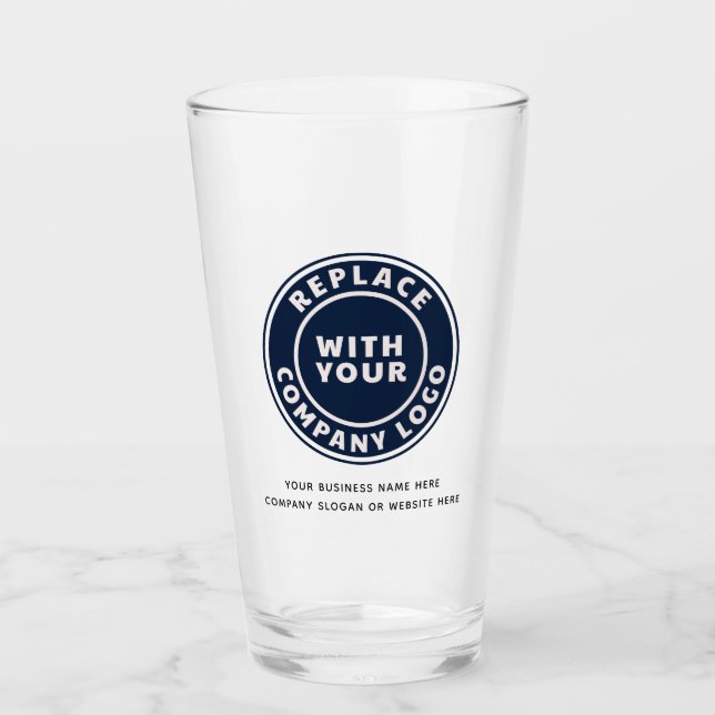 Benutzerdefiniertes Firmenlogo und Name Glas (Vorderseite)