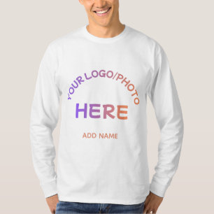 Benutzerdefiniertes Firmenlogo und Name Langarm T- T-Shirt