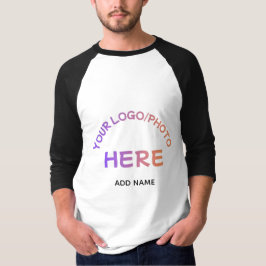 Benutzerdefiniertes Firmenlogo und Name Raglan T-S T-Shirt